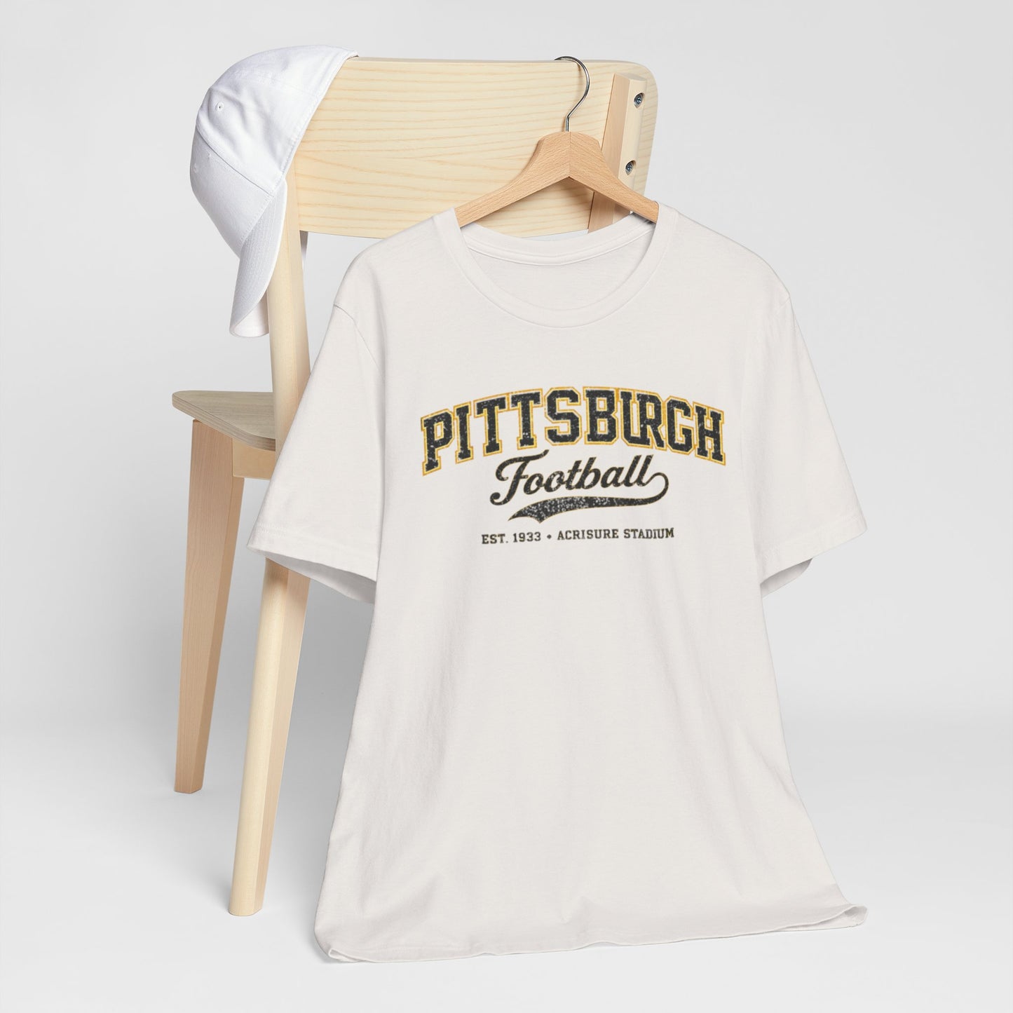 Pittsburgh Football Tee – Vintage Collegiate Crewneck T-Shirt