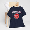Dark Slate Gray Philadelphia Basketball T-Shirt – 90s Varsity Streetwear Style tee