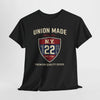 Dark Slate Gray New York Union Made N.Y. 22 Shield T-Shirt — Vintage Athletic Graphic Tee