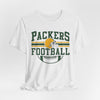 Lavender Packers Football T-Shirt — Retro Helmet & Stripes Fan Tee