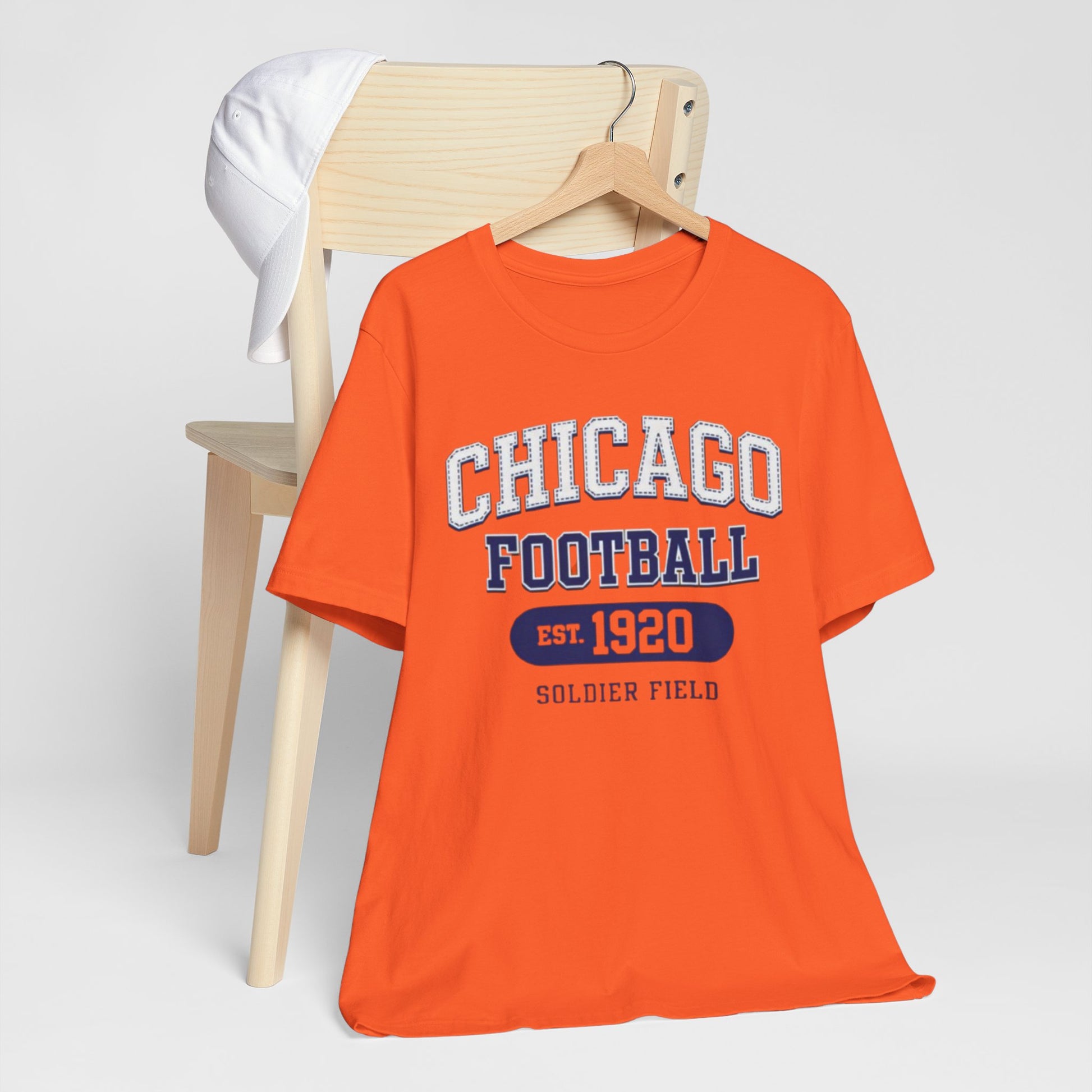 Tomato Chicago Football EST 1920 Shirt – Orange Soldier Field Vintage Game Day T Shirt