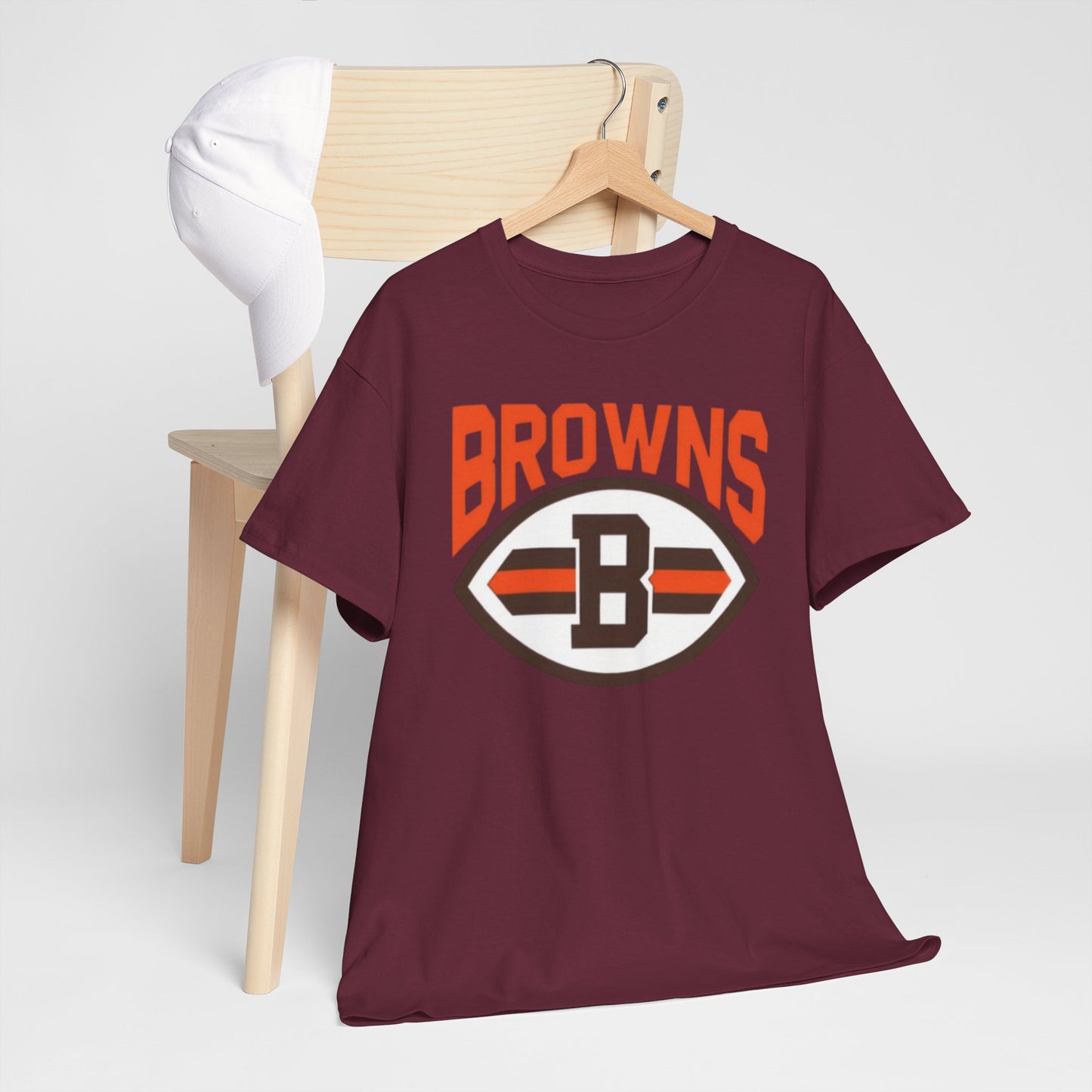 Cleveland Browns Football Logo Tee — Retro Brown & Orange Fan Shirt