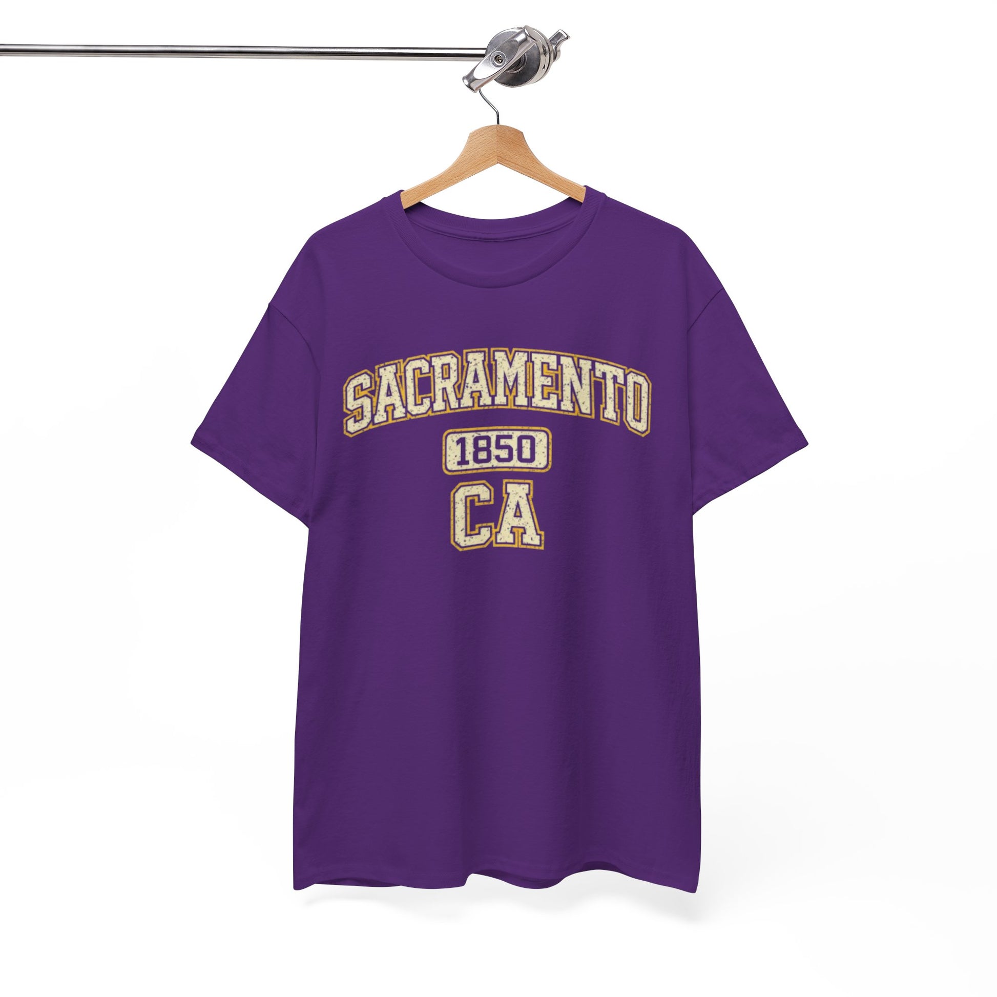 White Smoke Sacramento 1850 CA T-Shirt — Vintage Collegiate City Tee