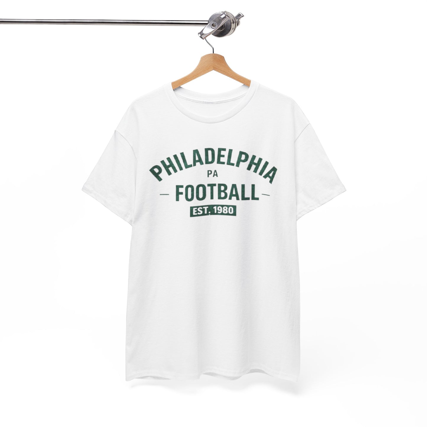 White Smoke Philadelphia Football T‑Shirt – "Philadelphia PA Football Est. 1980" Vintage Style Tee