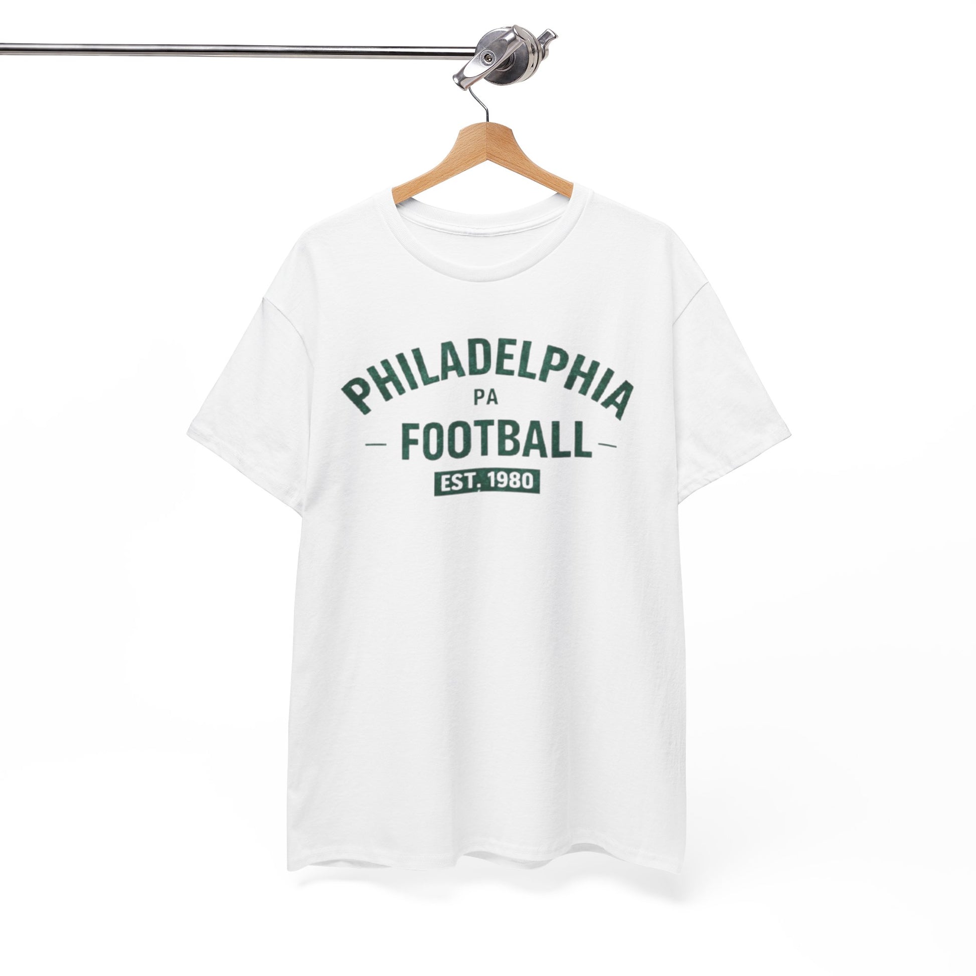White Smoke Philadelphia Football T‑Shirt – "Philadelphia PA Football Est. 1980" Vintage Style Tee