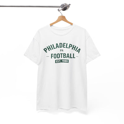 White Smoke Philadelphia Football T‑Shirt – "Philadelphia PA Football Est. 1980" Vintage Style Tee