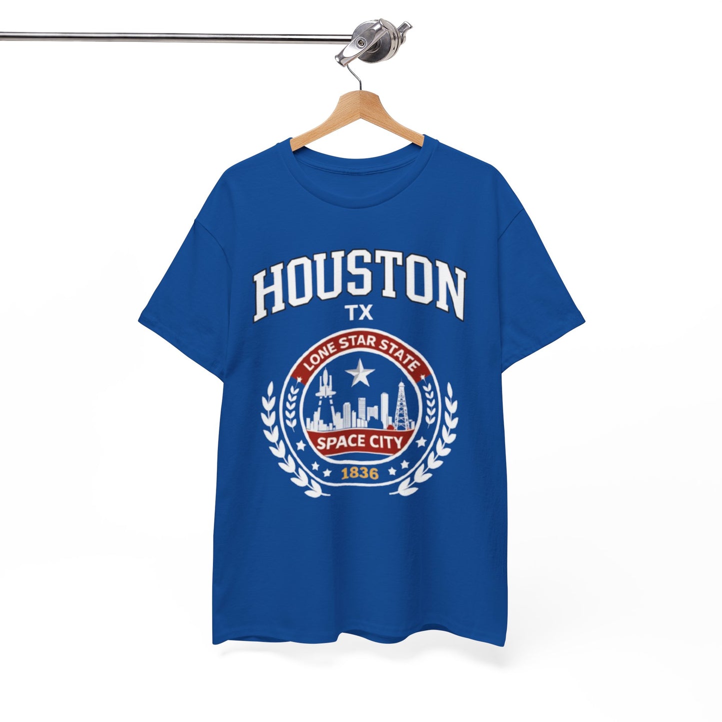 Houston TX Space City Crest T-Shirt — Houston Skyline Graphic Tee