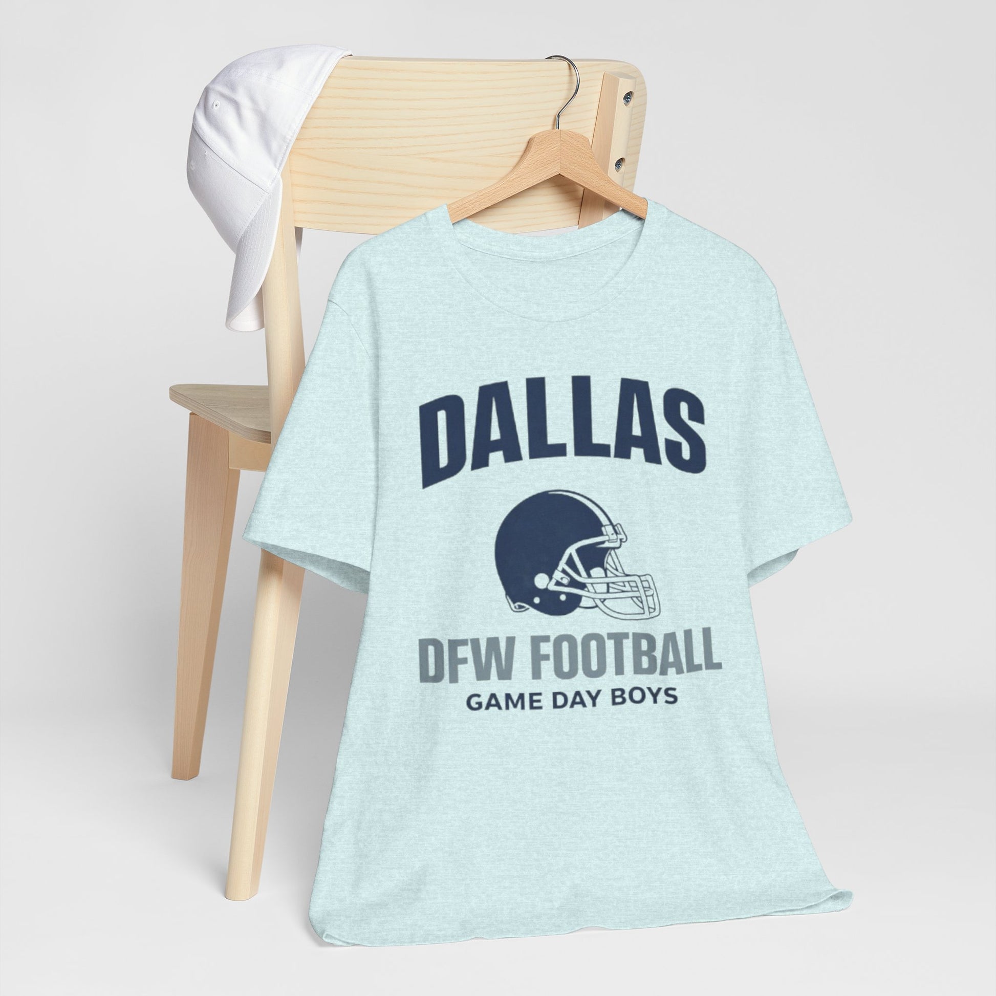 Lavender Dallas DFW Football Tee — Game Day Boys Helmet T-Shirt
