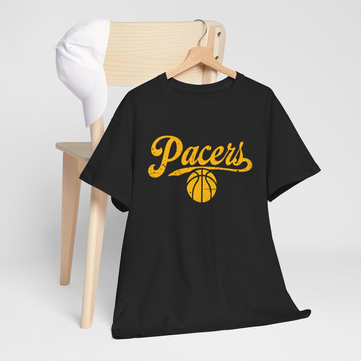 Dark Slate Gray Pacers Basketball T‑Shirt — Vintage Script  Tee