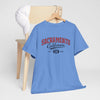 Lavender Sacramento California Vintage Tee — Retro City College Shirt