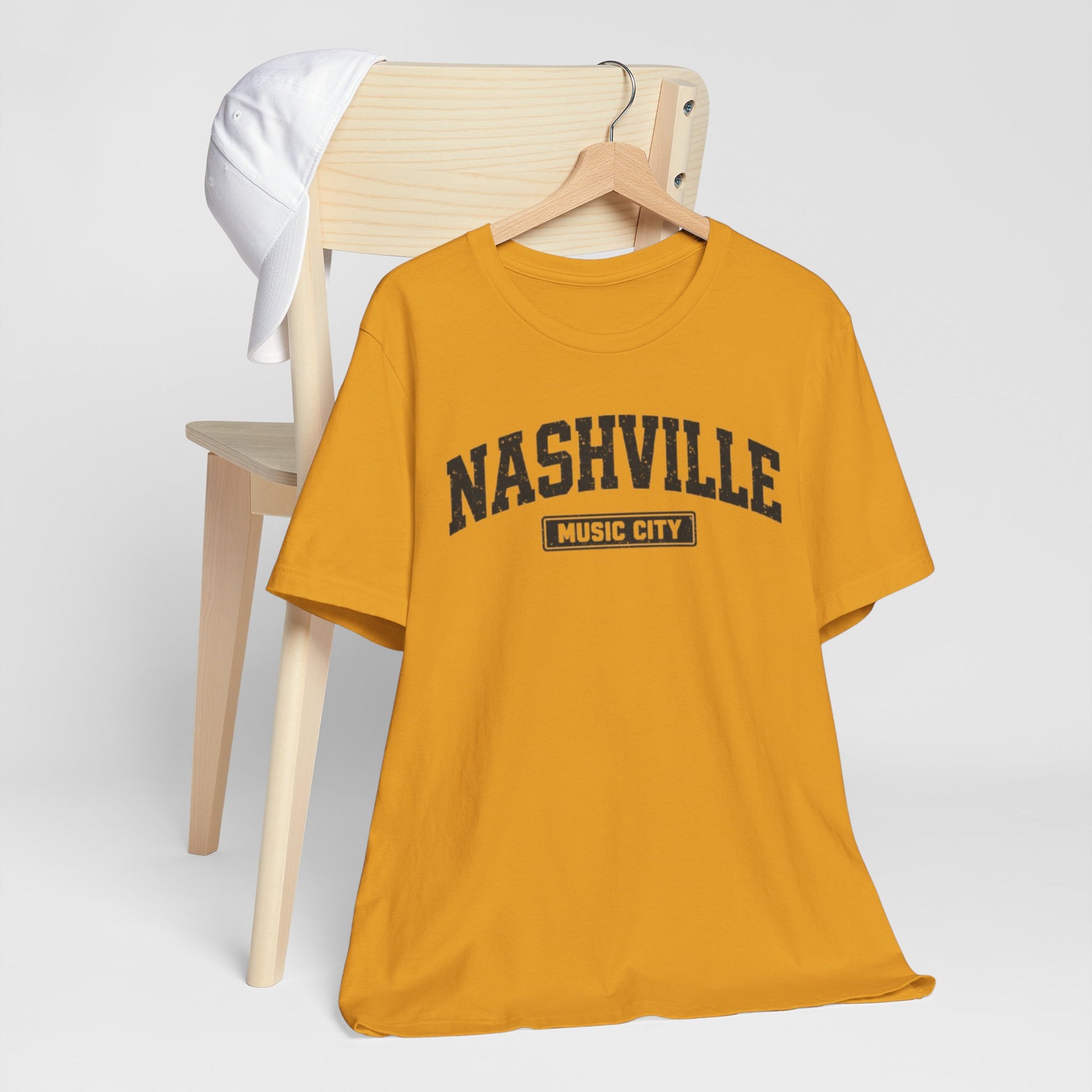 Goldenrod Nashville Music City Tee — Collegiate Vintage T-Shirt Vintage 90s Streetwear