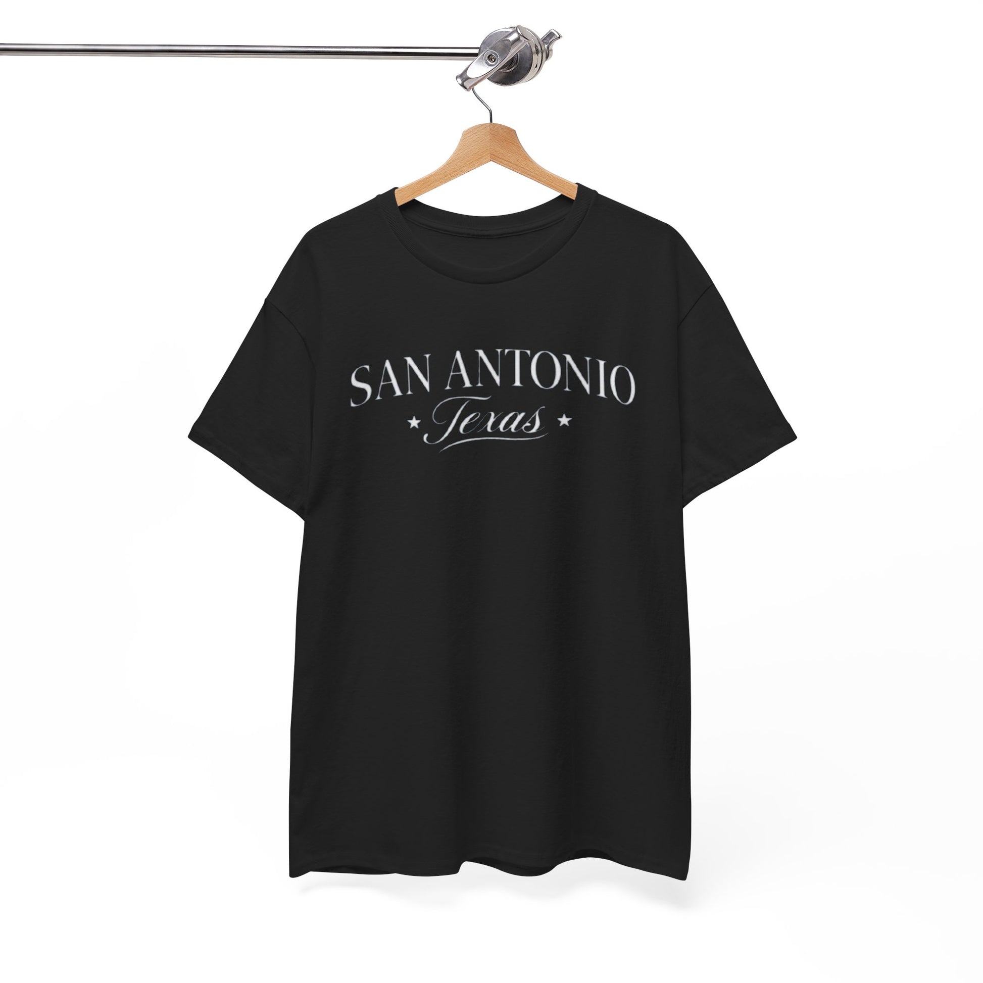 White Smoke San Antonio Texas Vintage Script Tee — City  T-Shirt