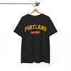 White Smoke Portland Vintage College Tee — "PORTLAND EST. 1851" Graphic T-Shirt