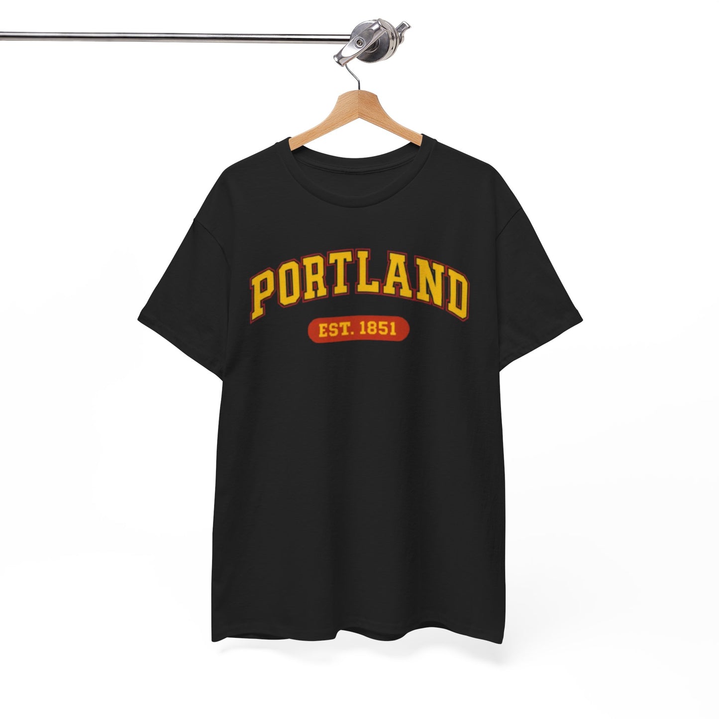 Portland Vintage College Tee — "PORTLAND EST. 1851" Graphic T-Shirt