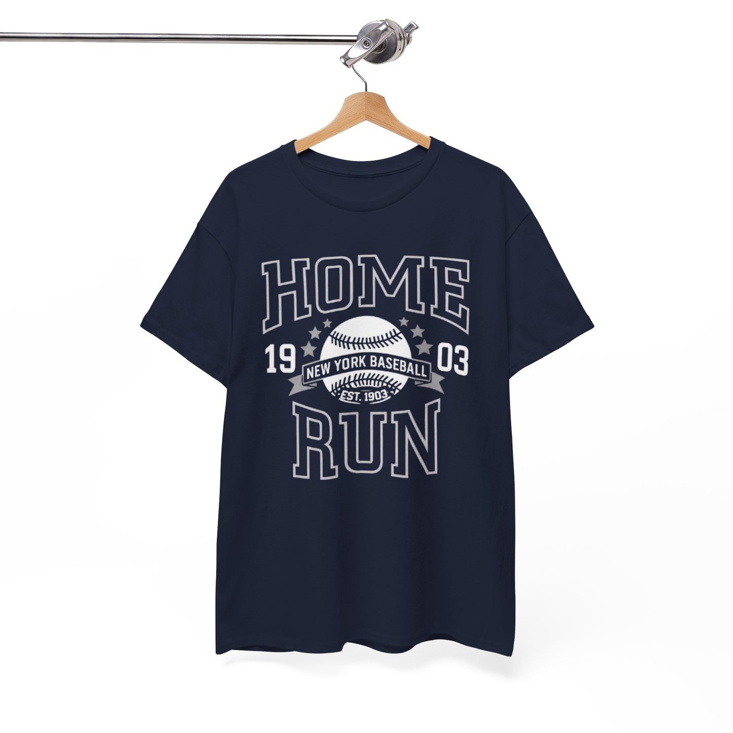 Home Run Baseball Tee — Vintage New York Baseball Graphic Shirt