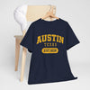 Dark Slate Gray Austin Texas EST 1839 Graphic T-Shirt – Vintage College Style City Tee
