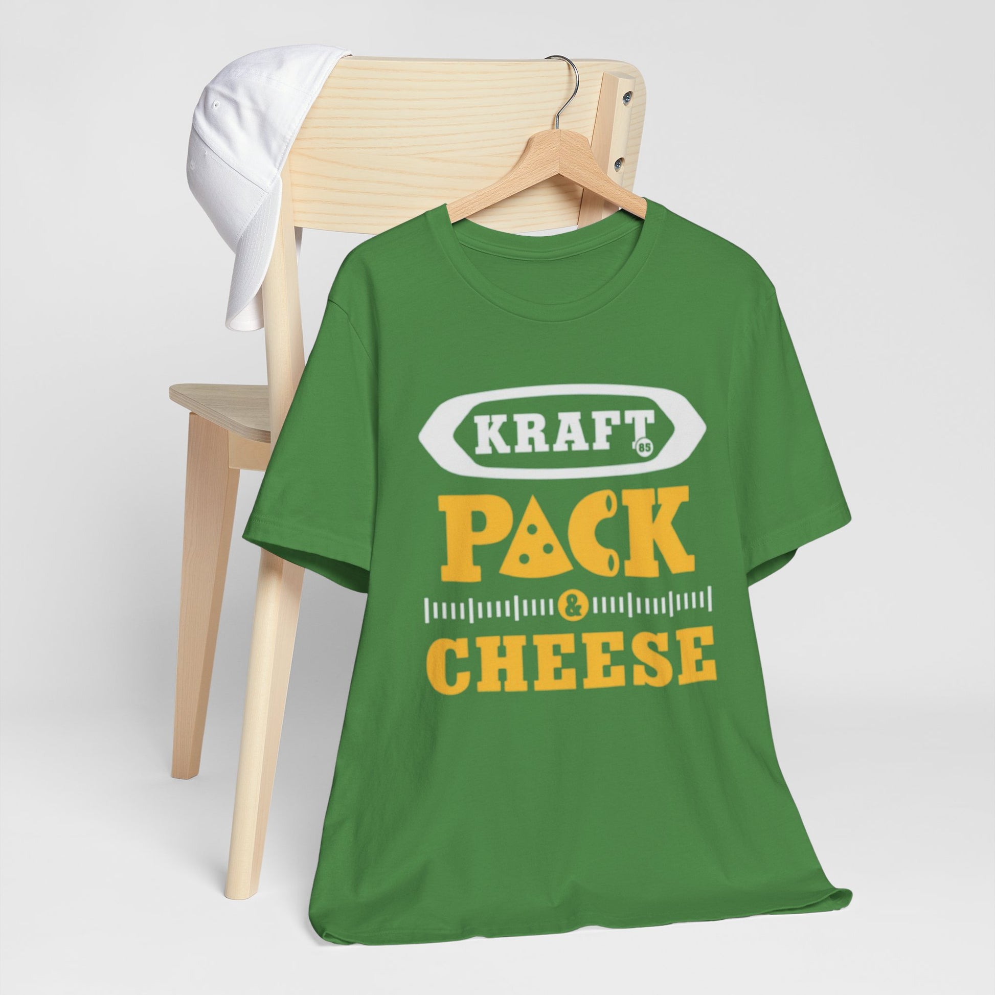 Sea Green Pack & Cheese T-Shirt — Kraft Pack Cheese Vintage Deli Graphic Packers football Tee