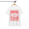 White Smoke Indiana Fever Basketball Tee — Retro Red Checkerboard Team Shirt