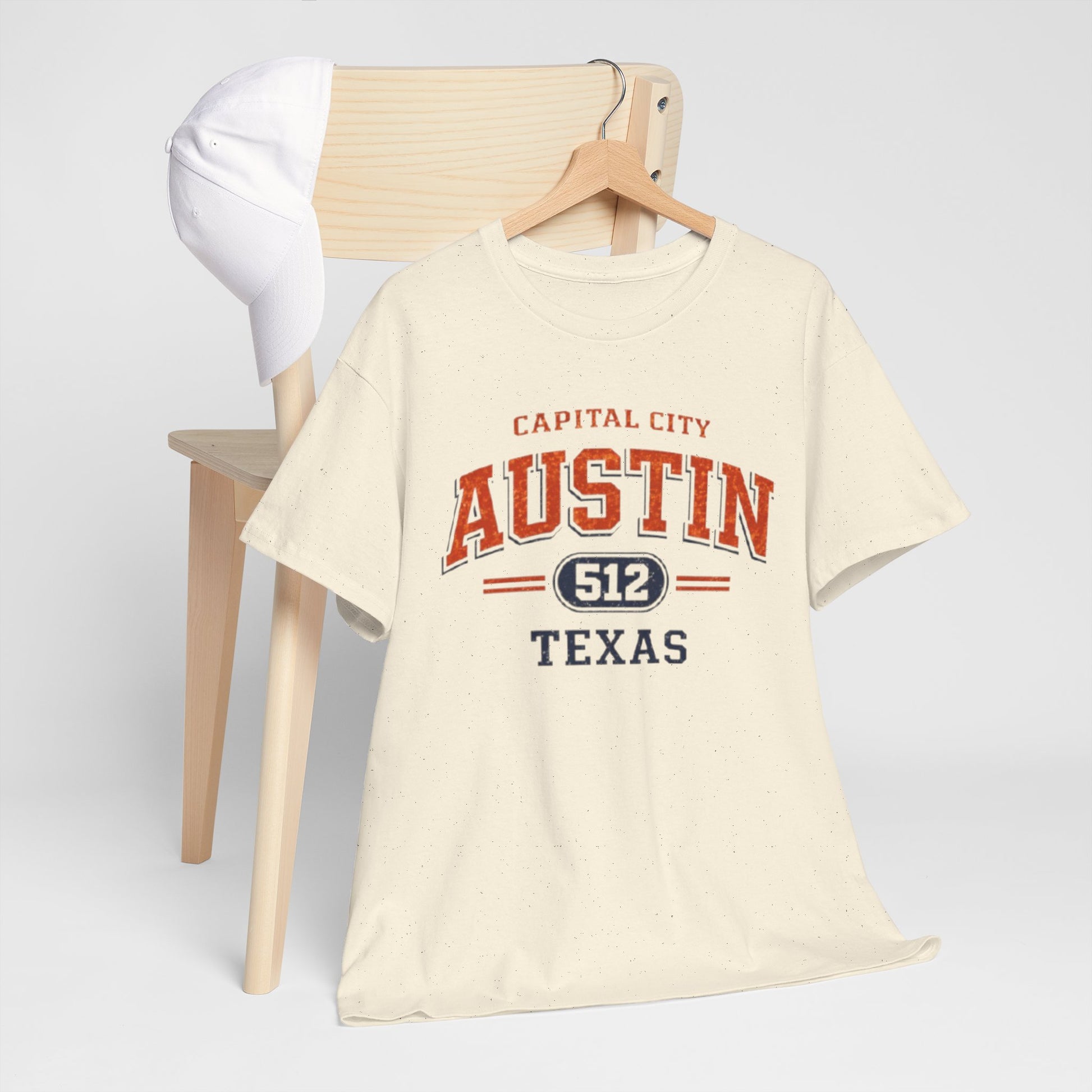 Antique White Austin Texas 512 Graphic T-Shirt – Capital City Vintage Varsity Streetwear Tee