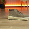 Dark Khaki Men's Lightweight Platform Sneakers with Thick Sole - Mid-Top Casual Sports Shoes,  Upper & Cushioned Footbed for, Outdoor, Gym, Streetwear - All-Season Round Toe Design (Men's Fashion)