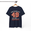 White Smoke San Francisco 49 Vintage Number T-Shirt – Golden State City Sports Style
