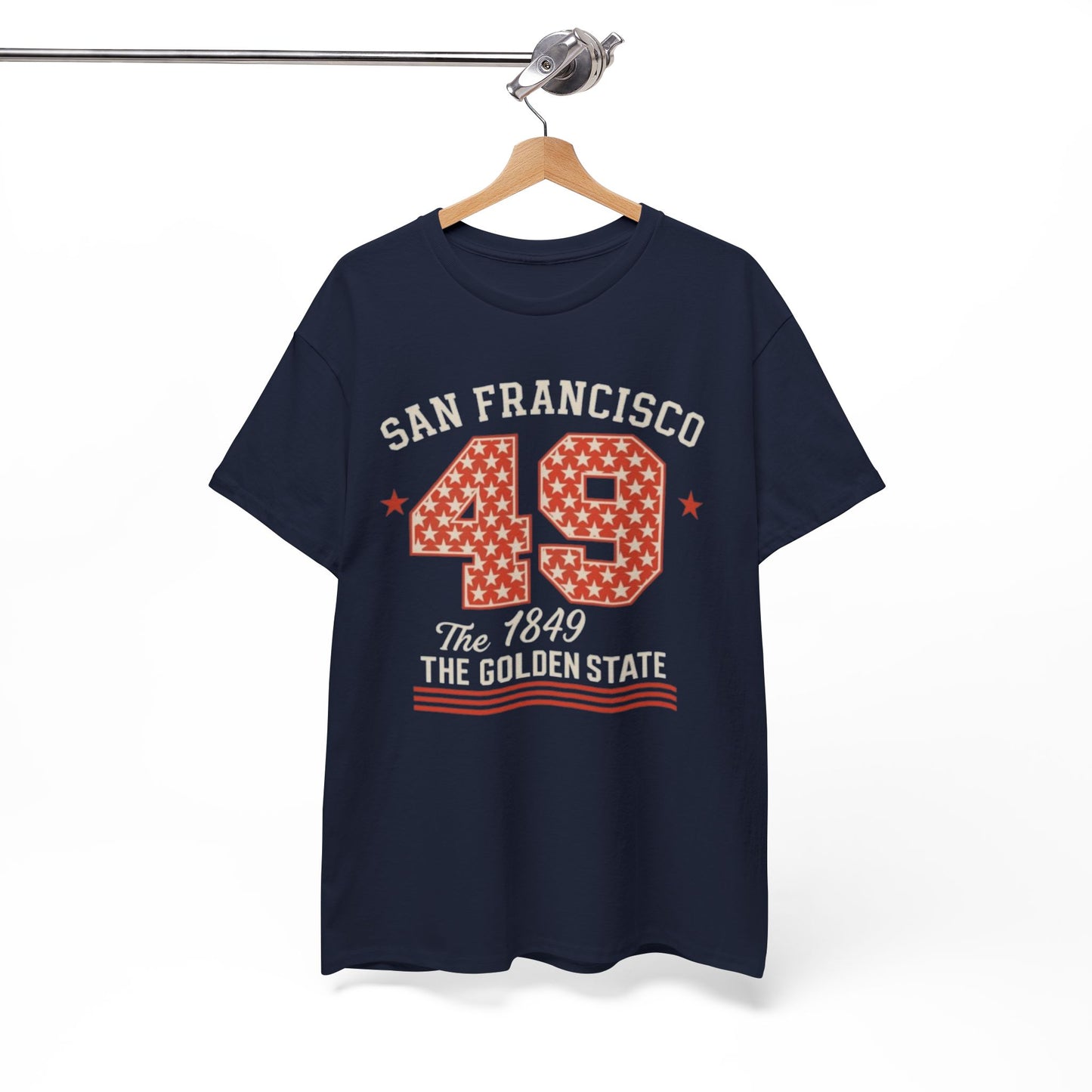 White Smoke San Francisco 49 Vintage Number T-Shirt – Golden State City Sports Style