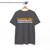 White Smoke Kansas City Retro Tee — Vintage Striped City T‑Shirt