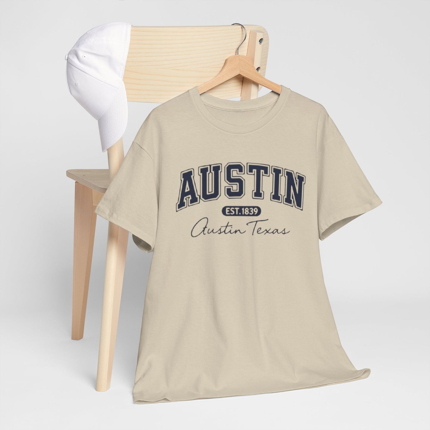 Austin Script College Tee – Austin, Texas Graphic T-Shirt