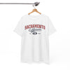 White Smoke Sacramento California Vintage Tee — Retro City College Shirt