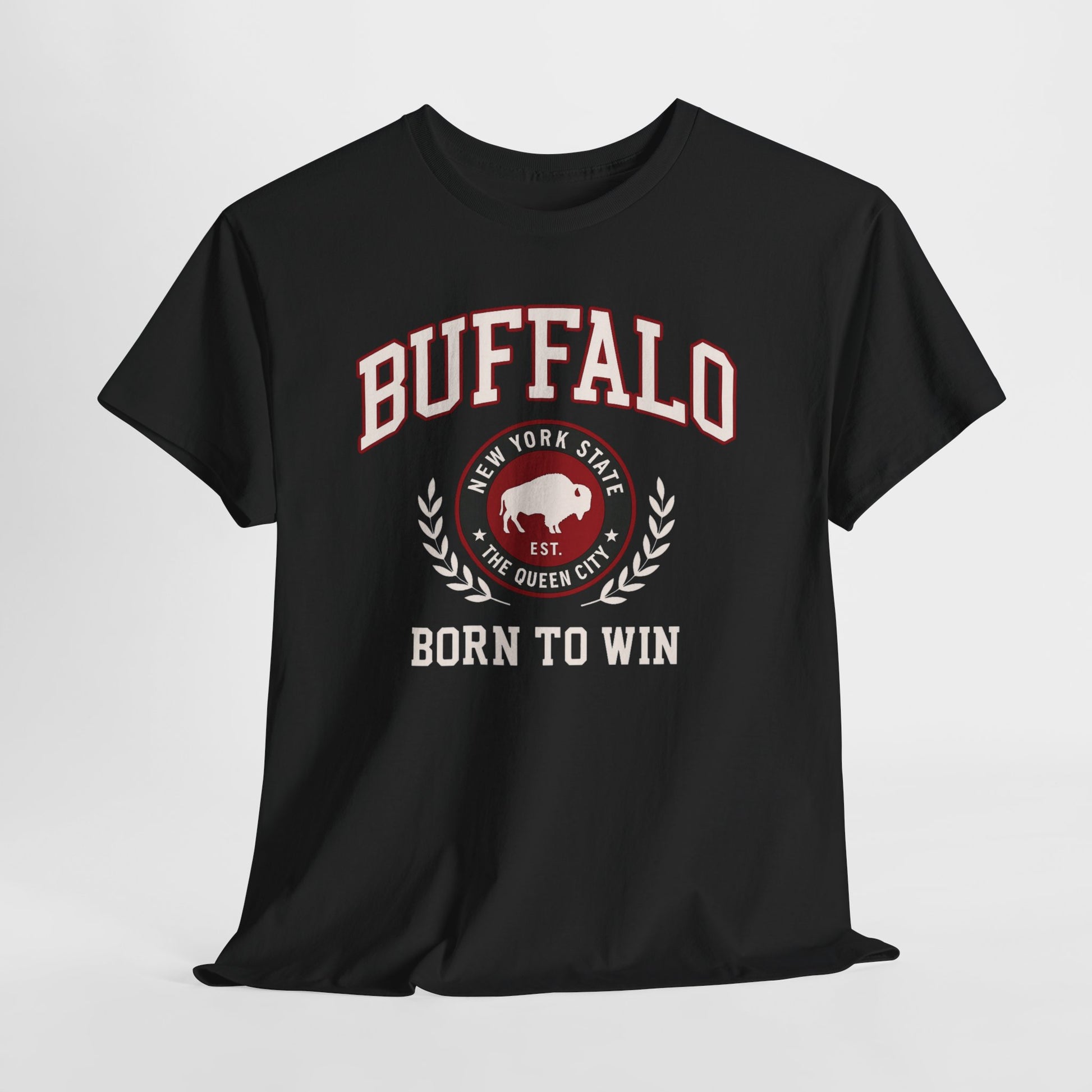 Dark Slate Gray Buffalo city New York Born to Win T-Shirt