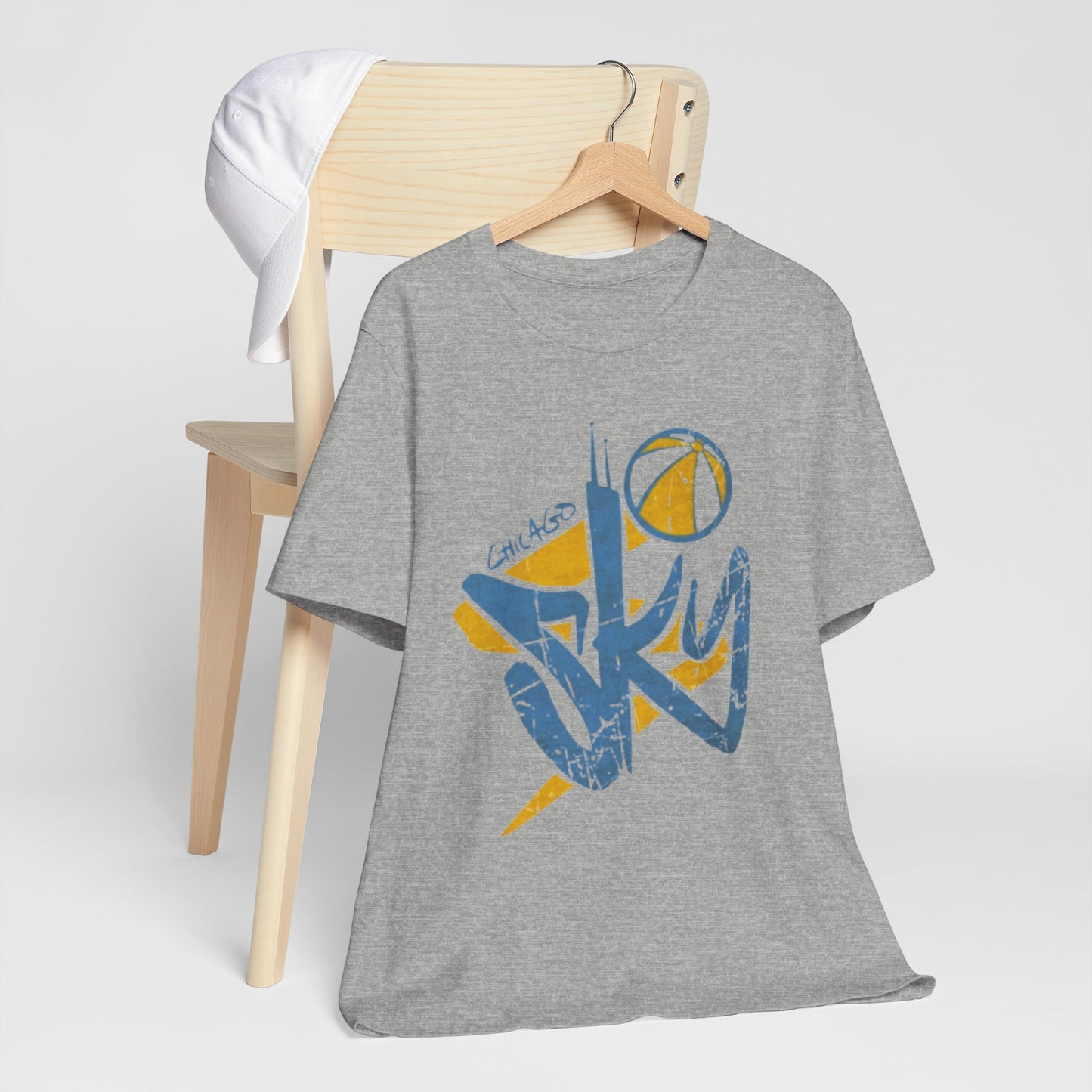 Chicago Sky Basketball Tee – Distressed Logo Graphic Shirt
