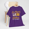 Lavender Los Angeles LA 98 'City of Angels' T-Shirt vintage script bold varsity numbers tee