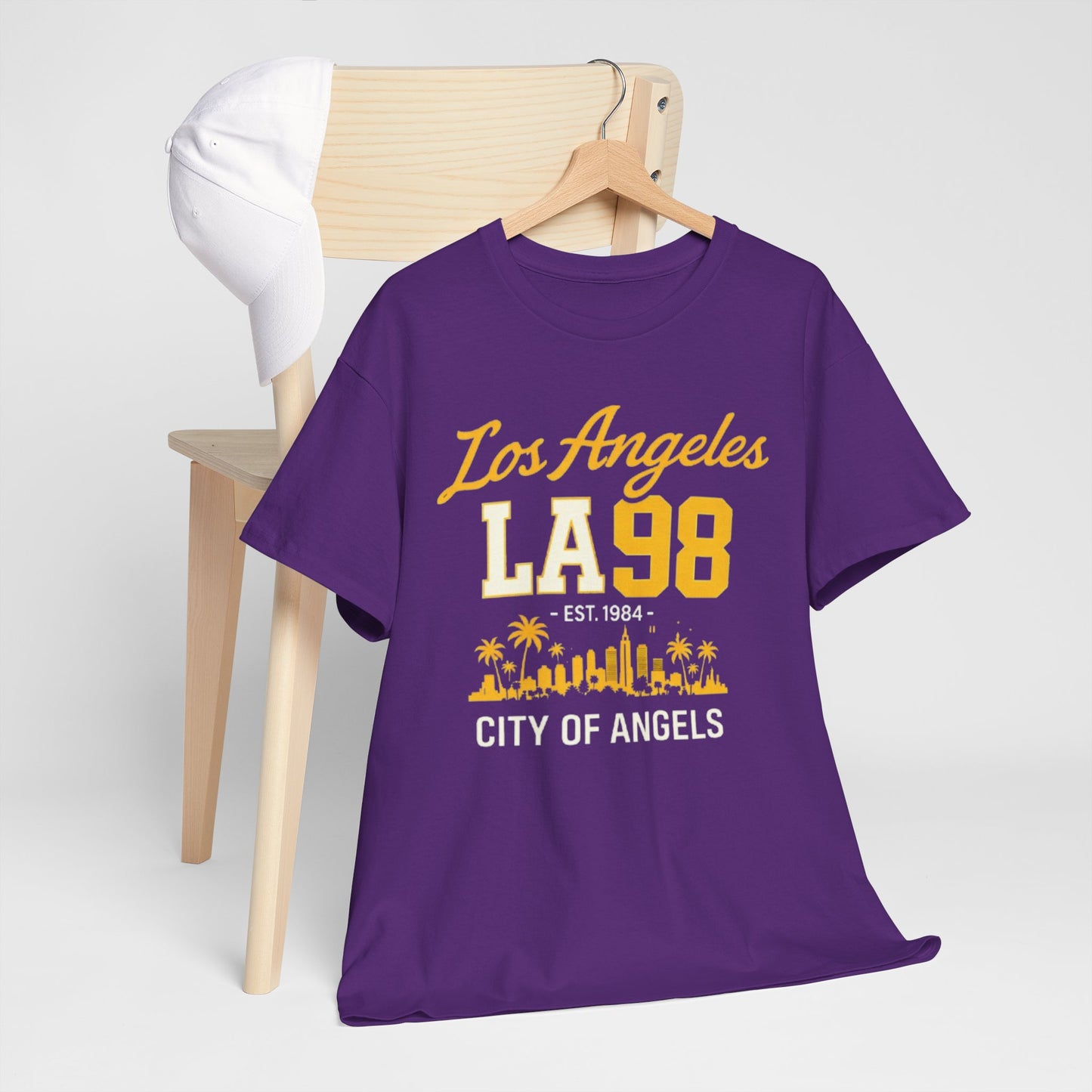 Los Angeles LA 98 'City of Angels' T-Shirt vintage script bold varsity numbers tee