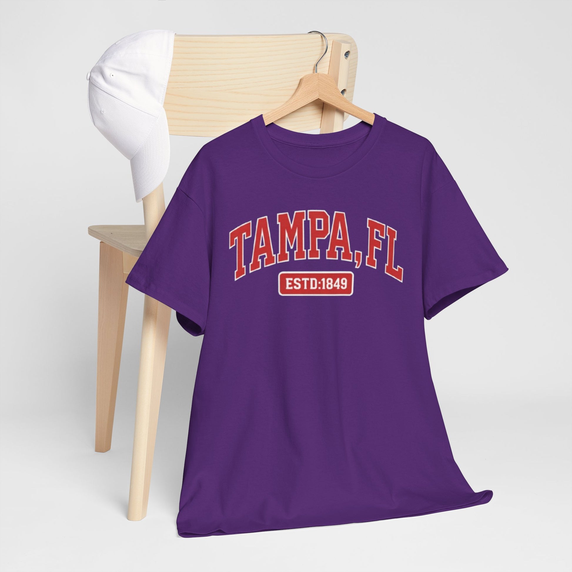 Lavender Tampa, FL Established 1849 Tee — Vintage City T‑Shirt Florida heritage shirt, Tampa retro tee,