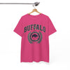 White Smoke Buffalo Crest Tee – Vintage Buffalo Logo T-Shirt