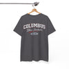 White Smoke Columbus Blue Jackets Vintage varsity-style lettering T-Shirt