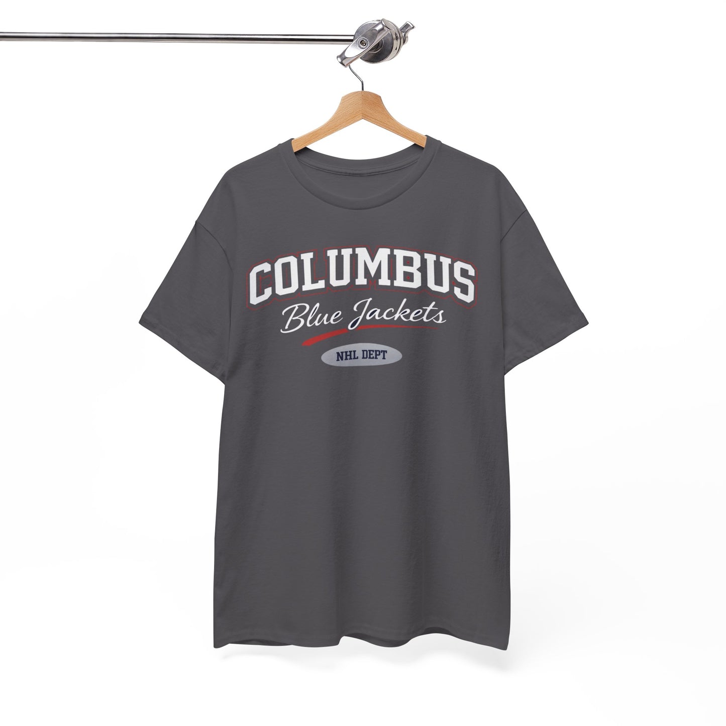White Smoke Columbus Blue Jackets Vintage varsity-style lettering T-Shirt