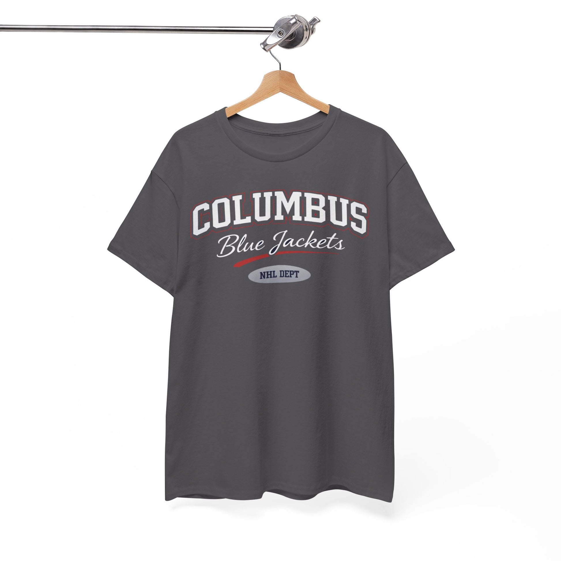 White Smoke Columbus Blue Jackets Vintage varsity-style lettering T-Shirt