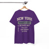 White Smoke New York Varsity City T-Shirt — 'The City That Never Sleeps' Vintage Tee