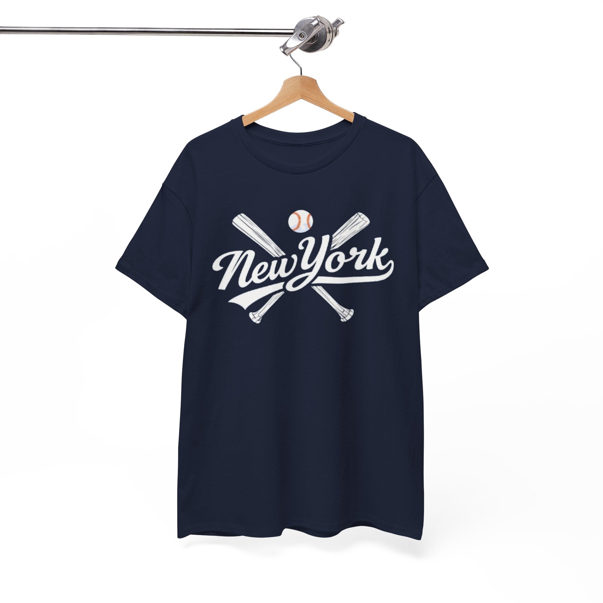White Smoke New York Baseball T-Shirt — Crossed Bats tee