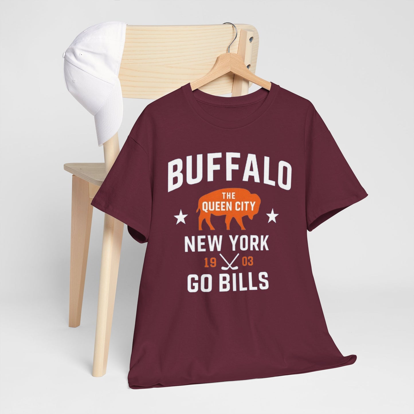 Dark Slate Gray Buffalo New York "The Queen City" Go Bills T-Shirt