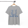 White Smoke Indianapolis Colts Horseshoe Graphic Tee — Vintage-Style Football Fan Shirt