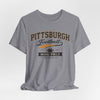 Lavender Pittsburgh Football T‑Shirt — Heinz Field Vintage Crew Tee