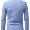 White Smoke Plaid Casual Turn- Collar Shirt