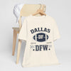 Antique White Dallas DFW Football Tee – Texas Vintage Sports T-Shirt