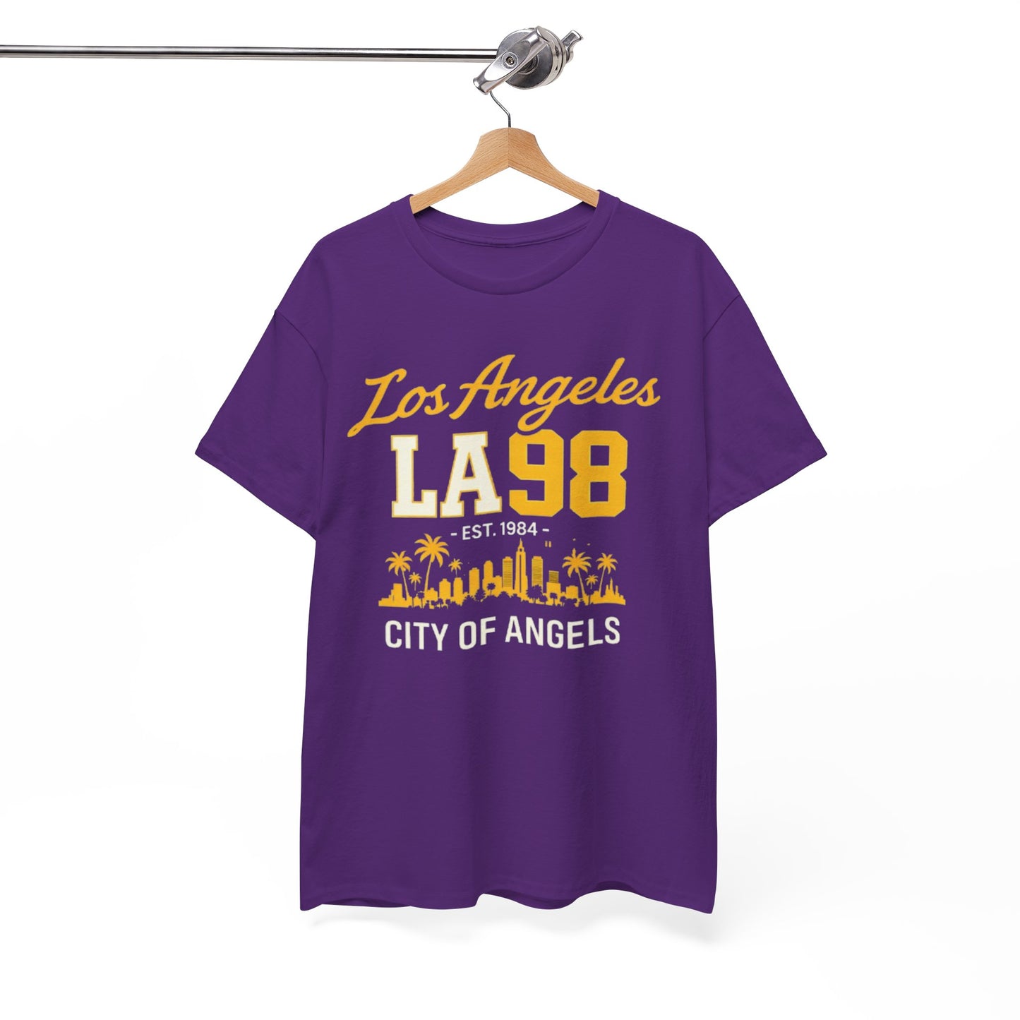Los Angeles LA 98 'City of Angels' T-Shirt vintage script bold varsity numbers tee