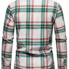 White Smoke Men's Business Casual Long Sleeve Shirt, Plaid Shirt for Men