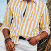 Tan A Classic Long-Sleeve Shirt for Men Featuring a Button-Up Style, Perfect for Both Formal And Casual Occasions Such As Business Meetings, Weddings, Vacations, And Everyday Wear. This Multifunctional Garment Makes an Excellent