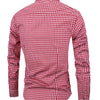 White Smoke Kingstiger Men's casual slim cotton plaid shirt, Casual Breathable Lapel Button Up Long Sleeve Shirt Top for City Walk Street Hanging Outdoor Activities