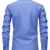 White Smoke Men's Fashion Casual Digital Stripe Long-Sleeve Shirt, Stretch Wrinkle-Resistant Premium Versatile Lightweight Date Shirt